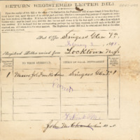 Return Registered Letters Bill February 3, 1871