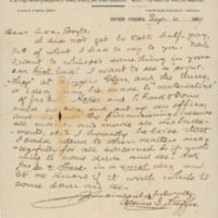 Letter from Aldine Kieffer to Boyte Funk 4 Sept 1894