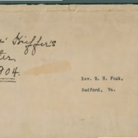 Letter from Aldine Kieffer to Boyte Funk 31 March 1904