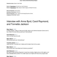 Interview with Anne Byrd, Carol Raymond, and Tonnette Jackson.pdf