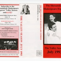 Shenandoah Shakespeare Express 1993 Season Program